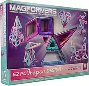 Magformers Inspire Design Set (62-Pieces) Magnetic Building Blocks, Educational Magnetic Tiles Kit , Magnetic Construction STEM Set