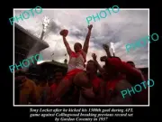 6 X 4 SYDNEY SWANS HISTORICAL PHOTO OF TONY LOCKETT KICKING HIS 1300th GOAL
