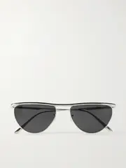 [Oliver Peoples] Oliver Peoples - + Khaite 1984c Cat-eye Silver-tone Sunglasses - One size One size Silver