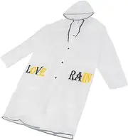 [Anneome] Raincoat Travel Rain Cape Rain Ponchos for Adults Emergency Rain Ponchos Outdoor Work Ponchos Clear Rain Coats Reusable Rain Ponchos Packable Long Sleeve Individual Eva White Set