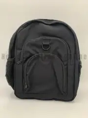Pottery Barn Teen Gear Up Recycled Solid Black Backpack XL 17.5"H #9903U