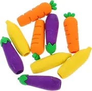 Veemoon 9pcs Cartoon Pencil Caps Erasers Cute Pencil Extenders with Carrot Fun Classroom Decorative for Students