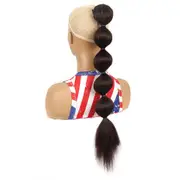 Long Drawstring Shaggy Bubble Ponytail Wig - 33