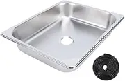 325 * 265 * 65mm RV Sink Stainless Steel Square Kitchen Bathroom Wash Sink with 40mm Outlet for Caravan Motorhome Boat Accessories