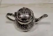 Heavy Duty Handmade Medium Moroccan Teapot Tea Pot, Silver Color, 0.5 Liters