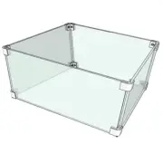 THE GREAT OUTDOOR ROOM - GLASSGUARD2424 GLASS GUARD 24"X24" BURNER FOR FIREPIT