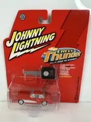 Rare Johnny Lightning Chevy Thunder 1956 Corvette White Lightning Chase Red