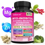 Myo-Inositol & D-Chiro Inositol Supplement Hormonal Balance Support Capsules