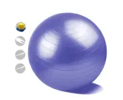 Yoga Ball - Balance Ball For Fitness, Exercise, Pilates - For Core Strength And Abdominal Training,Purple