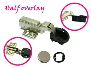 Dia 1.5" 35mm EU Hydraulic soft close Half Overlay Hinge for Cabinet Glass door