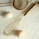 Stainless Steel Milk Frother Cooking Golden Mixer Blender Whisk Egg Beater