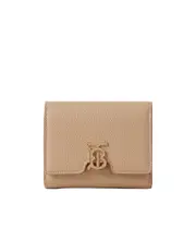 TB-logo plaque foldover wallet One size Nude