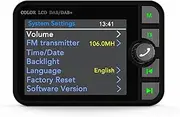 Portable Car DAB+ Radio Adapter 2.4" LCD Bluetooth-Compatible FM Transmitter Handsfree with USB Port SD Card Aux Output