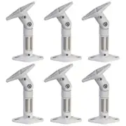 SET of 6 White Adjustable Audio Satellite Speaker Wall Mount Bracket Fits BOSE