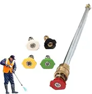 Pressure Washer Adapter Wand,Hose Attachment Watering Nozzle - Adjustable Heavy Duty Washer Accessories with 5 Nozzle for Watering Plants Washing Pets
