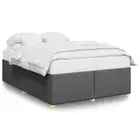 QUEEN Size Fabric Bed Frame Modern Minimalist Mattress Base Wood Slats Platform