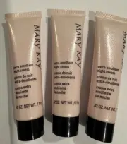 Mary Kay Extra Emollient Night Cream .42 oz. 3 Mini Travel Size NEW!