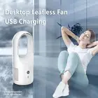 Electric Bladeless Fan Cooler Desktop Portable Usb Rechargable Air Cooling Fan W