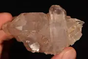 *QUARTZ CRYSTAL CLUSTER* 7.4cm 62g Clear Healing Natural Lilac/Purple Coating