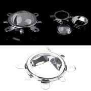 LED Lens Optical Glass 44mm Reflector Collimator Fixed Bracket for COB LED DIY