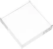Decorative Square Glass Block Paperweight Clear Crystal Desk Display Ornament Heavy Craft Paperweight Tile Calligraphy Blank Accessories for Office Home Decor