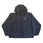 Supreme 24AW Reflective Pinstripe Track Jacket Striped Black Men's Size L New