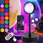 Sunset Lamp with Music Sync, 360 Rotating Romantic Mood Light Sunset Projector