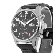 IWC Pilot's watch Chronograph 41mm Stainless Steel Black Arabic Dial IW388111