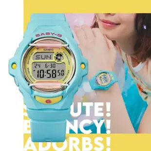 【CASIO 卡西歐】BABY-G 活力多彩 夏日海灘 200米防水 休閒數位-湖水綠(BG-169PB-2)