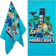 Minecraft Children's Beach Towel, 100% Cotton, Bath Towel 70 x 140 cm, Holiday Must Haves
