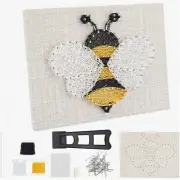 Beehive Bliss 3D String Art Kit: DIY Bee String Kit with Frame & Accessories - C
