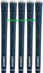 Lamkin UTx Midsize Blue with Yellow Cord Golf Grips .580 Round - Set of 5 Pcs