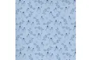 Moda Crystal Lane French Blue Snowman Christmas Fabric by Bunny Hill Designs M298212