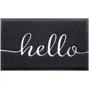 Front Door Mat Mats Floor Doormat Non-slip Welcome (30"x17.5"black) Low Prile