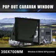 RV Caravan 350*700MM Square Push Out Flat Window Locking Handle Strut Attachment