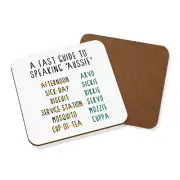 A Fast Guide To Speaking Aussie Coaster Drinks Mat - Funny Australian Slang