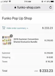 FUNKO POP shop SDCC / 2019 CONVENTION EXCLUSIVE BUNDLE