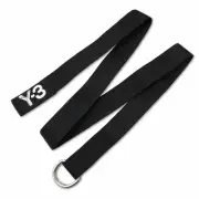 Y-3 05Aw 454411 Logo Woven Belt Embroidered Double Ring L Black Men'S