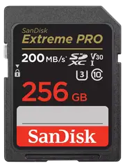 SanDisk 256GB Extreme PRO Memory Card 200MB/s Full HD 4K UHD Class 30 Speed Shock Proof Temperature Proof Water Proof X-ray Proof Digital Camera SDSDXXD-256G-GN4IN
