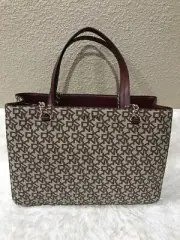 DKNY Bryant Large Tote Brown Logo MSRP $248 NWT