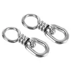 Fishing Swivel, 5 Pack 297lb Stainless Steel Hook Lure Connector, Silver