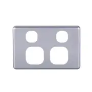 Classic Double Power Point Cover Plate | Silver