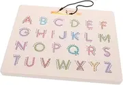 Milisten Alphabet Tracing Board Double Sided Magnetic Letters Numbers for Learning Compact Educational Tool for Enhances Early Recognition Fine Motor Skills