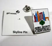 Girl Scout NEW YORK CENTRAL SKYLINE PIN Statue Liberty Badge City Council GIFT