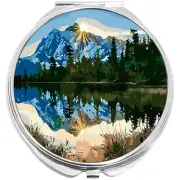 Sun Over Mountain Lake Compact with Mirrors - Perfect for your Pocket or Purse