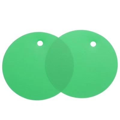 100Pcs Waterproof Shipping Tags PVC Metal Eyelet Durable Label Blank Tag Green