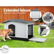 i.Pet Dog Kennel Indoor & Outdoor Plastic Pet House Puppy to Extra Large XXL
