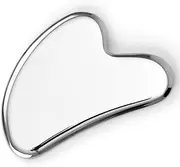 SACHEU Stainless Steel Gua Sha - Metal Gua Sha, Gua Sha Facial Tools Stainless Steel, Reduce Puffiness, Lymphatic Drainage, Facial Tension, Durable Stainless Steel Gua Sha Tool with Travel Pouch