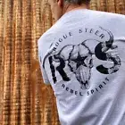 Rogue Steer - Rebel Spirit Logo T-Shirt Australian themed Western style