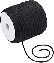 BENECREAT 100m/109.36 Yards Round Nylon Cord, 4.5mm Black Piping Cord with Cotton Insde for Upholstery Pillows Welting Applications